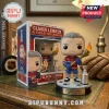 Claude Lemieux vinyl collectible figure holding a torch next to a miniature Stanley Cup on a display stand with box.!