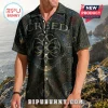 Short-sleeve button-up shirt featuring Creed band graphic with My Own Prison text and dark stained glass art patterns.!