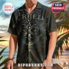 Creed band short-sleeve button-up shirt with dark gothic floral, cross, and My Own Prison text designs on fabric.!