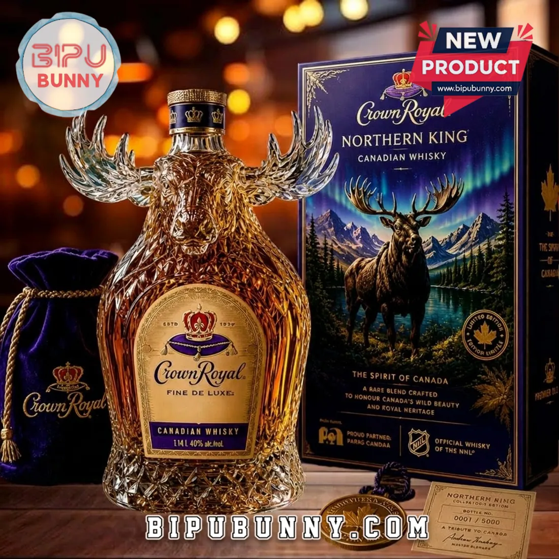Crown Royal Northern King Limited Edition Whisky Decanter Crown Royal Northern King Limited Edition Whisky Decanter