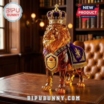 Crown Royal Royal Lion Edition Crowned Lion Purple Cape Whiskey Decanter