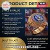 Crystal Palace F.C. gold championship ring featuring a blue gemstone center, team logo, and 2026 UEFA engravings.!
