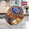 Crystal Palace F.C. 2026 UEFA Conference League championship ring with gold band, blue gemstone, and eagle crest.!