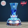 Crystal Palace FC light-up trophy replica with blue eagle emblem, UEFA logo, and base reading UEFA Conference League 2026.!
