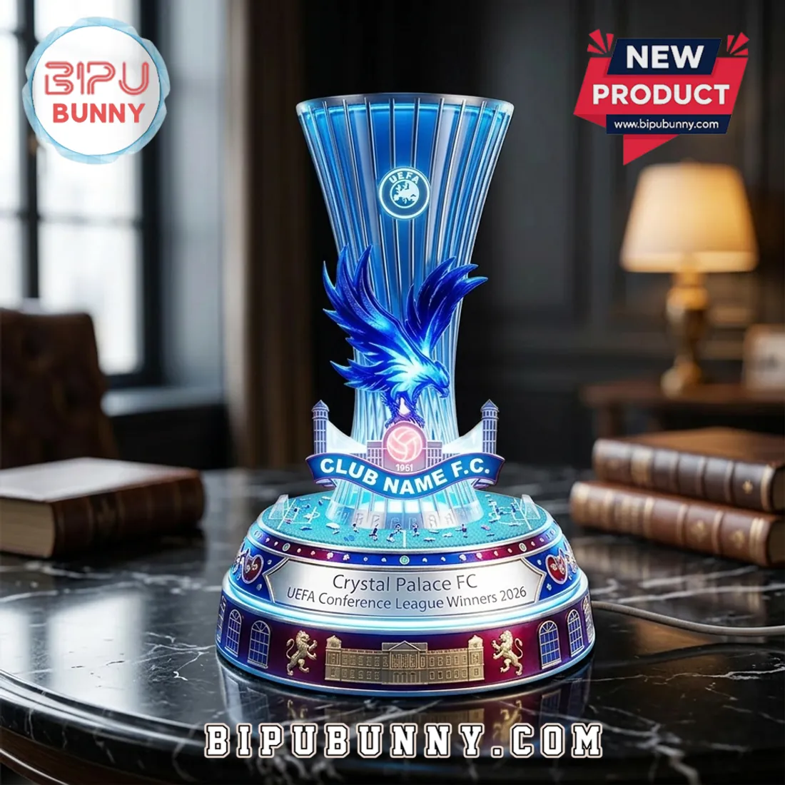 Crystal Palace FC UEFA Conference League Winners 2026 Acrylic Light Box Crystal Palace FC UEFA Conference League Winners 2026 Acrylic Light Box