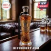 Crystal Palace 2026 Conference League Champions glass whiskey bottle with an eagle emblem on a dark wooden bar top.!