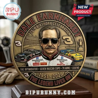 Dale Earnhardt 75th Anniversary Commemorative Bronze Coin