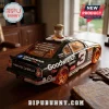 Black Chevrolet Monte Carlo racing car decanter with gold cap, Goodwrench branding, and Intimidator anniversary text.!