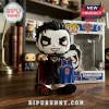 Danhausen Funko Pop figure wearing a New York Knicks jersey with his name and number 0 on white sneakers.!