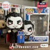 Danhausen Funko Pop figure wearing a black cape and sneakers, holding a blue New York Knicks jersey with number 0.!