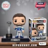 Daniel Suarez NASCAR Funko Pop vinyl figure with Coca-Cola 600 trophy on a display base next to its branded retail box.!