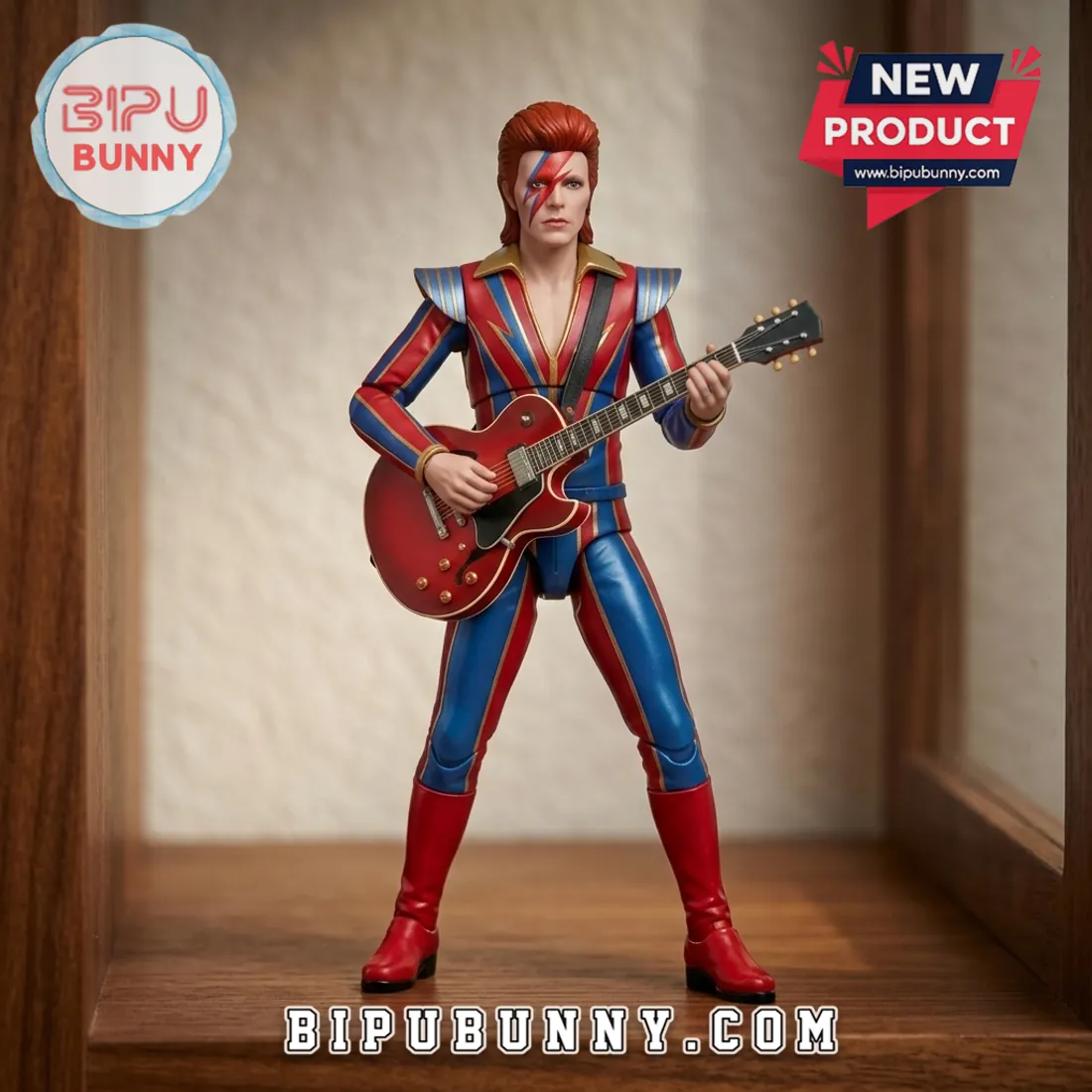 David Bowie x Mega Halo Ziggy Stardust Aladdin Sane Collectible Figure David Bowie x Mega Halo Ziggy Stardust Aladdin Sane Collectible Figure
