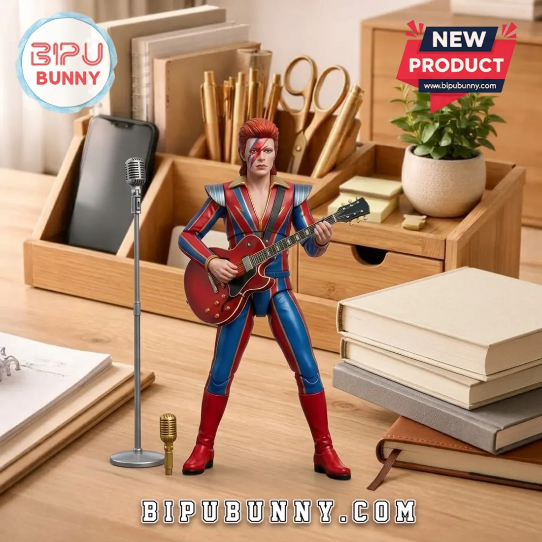 David Bowie x Mega Halo Ziggy Stardust Aladdin Sane Collectible Figure David Bowie x Mega Halo Ziggy Stardust Aladdin Sane Collectible Figure