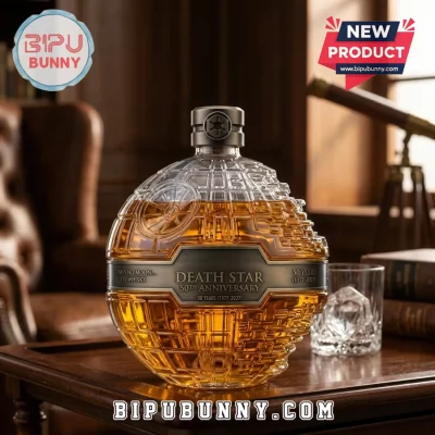 Death Star 50th Anniversary 1977-2027 Collectible Home Bar Decor Whiskey Decanter
