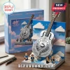 Dire Straits Brothers in Arms 40th anniversary LEGO-style brick set with resonator guitar model and four minifigures.!