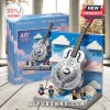 Dire Straits Brothers in Arms 40th anniversary brick set featuring a silver resonator guitar and four band member minifigures.!