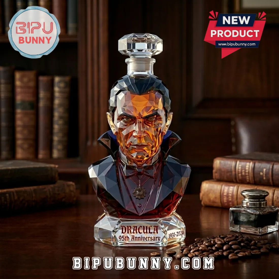 Dracula 95th Anniversary Edition Sculpted Crystal Glass Whiskey Decanter Dracula 95th Anniversary Edition Sculpted Crystal Glass Whiskey Decanter