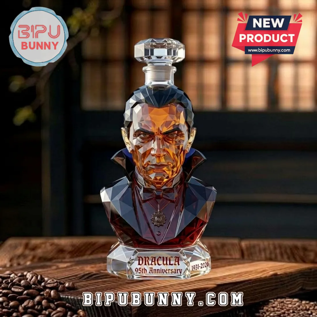 Dracula 95th Anniversary Edition Sculpted Crystal Glass Whiskey Decanter Dracula 95th Anniversary Edition Sculpted Crystal Glass Whiskey Decanter