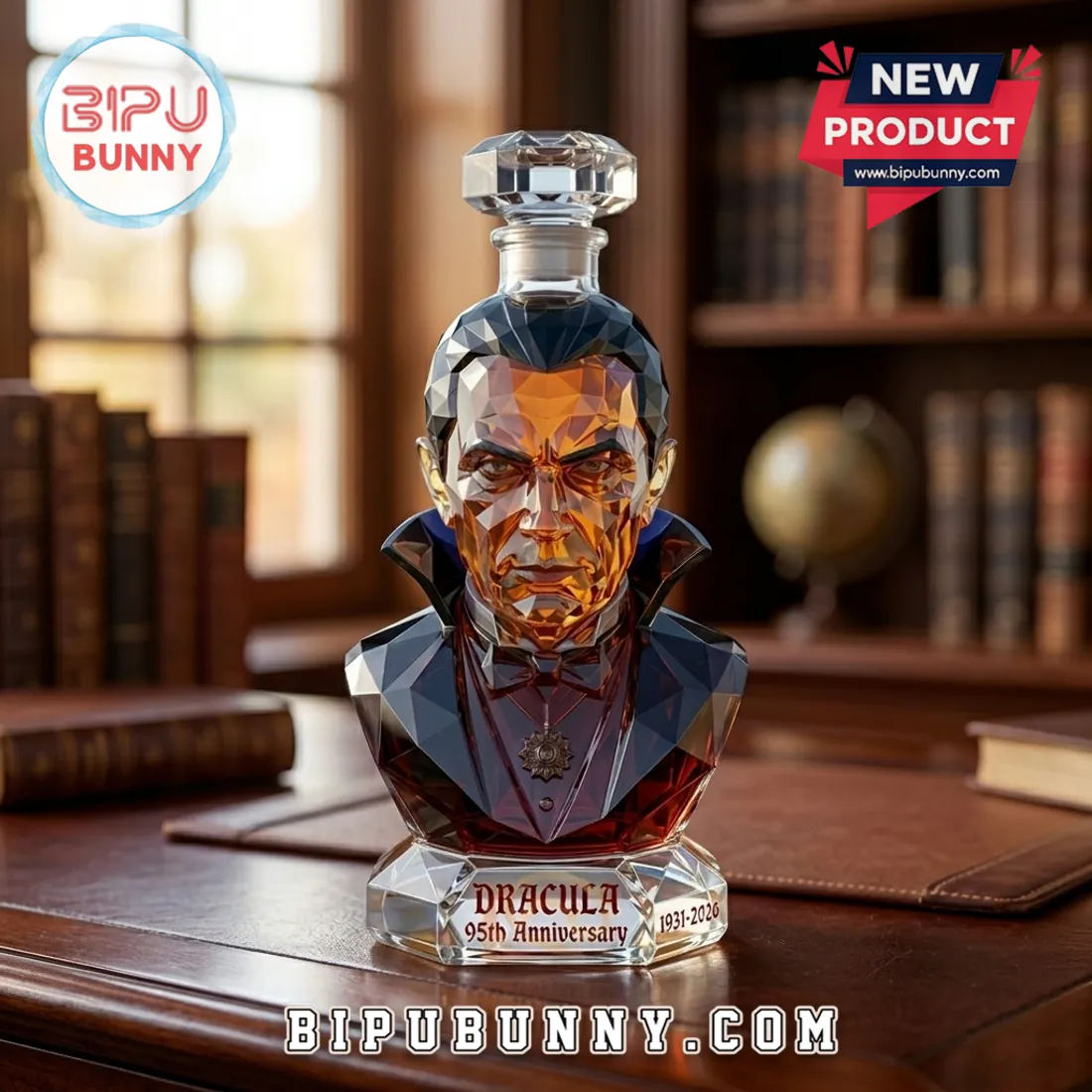Dracula 95th Anniversary Edition Sculpted Crystal Glass Whiskey Decanter Dracula 95th Anniversary Edition Sculpted Crystal Glass Whiskey Decanter