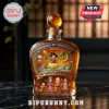 Dragon Ball 40th anniversary glass whiskey bottle with amber liquid and a four-star dragon ball stopper.!