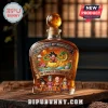 Dragon Ball 40th anniversary glass whiskey bottle with a four-star dragon ball stopper and character artwork.!