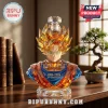 Dragon Ball Z Goku crystal bust whiskey decanter featuring 1986-2026 40th anniversary etching on a wooden desk.!