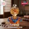 Dragon Ball Z Goku crystal whiskey decanter with 1986-2026 40th anniversary engraving on a wooden table.!