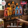 Dragon Ball Z key holder featuring five Goku forms, six dragon balls, and custom name plaque labeled Richard on a shelf.!