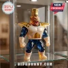 Dragon Ball Z Great Ape Vegeta figure wearing a gold crown, depicted in glossy resin with blue, white, and gold armor.!