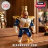Dragon Ball Z Great Ape Vegeta vinyl collectible figure with gold crown, blue translucent limbs, and white armor plating.!