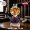 Majin Vegeta crystal decanter bottle featuring yellow hair and blue torso with 1986-2026 40th anniversary etching on base.!