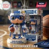 Duke Blue Devils basketball mascot figure holding an ACC championship trophy and ball, set on a 2026 champions base.!