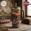 Dukes of Hazzard 47th anniversary stainless steel tumbler with orange Dodge Charger art and Hazzard County branding.!