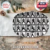 Oval ceramic plate featuring a black and white film strip pattern of Elvis Presley in Jailhouse Rock on a wooden table.!