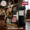 Elvis Presley themed bi-fold wallet featuring metal enamel pins of Elvis, his Pink Cadillac, and Graceland logo.!