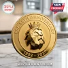 Gold commemorative coin featuring an English Premier League lion mascot in a crown with text EPL 35TH ANNIVERSARY 1992-2027.!