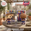 Anthony Gordon Funko Pop figure wearing a Barcelona jersey numbered 2031, standing on a wooden table outdoors.!