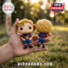 Frenkie de Jong FC Barcelona vinyl bobblehead figure showing front and back view held in a hand outdoors.!
