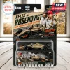 Felix Rosenqvist 2026 Indy 500 champion diecast model car in branded cardboard packaging against a blurred window background.!