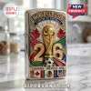World Cup 2026 chrome lighter with gold trophy emblem, 26 lettering, and flags of Canada, Mexico, and USA.!