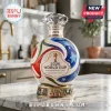 2026 World Cup commemorative glass decanter with crystal stopper, featuring red, blue, and green graphics on a white base.!