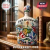 Ceramic FIFA World Cup 26 decanter with soccer ball stopper, featuring maps, landmarks, and player illustrations.!