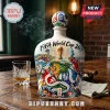 Ceramic FIFA World Cup 26 decanter with soccer ball stopper, colorful continental map design, and stylized player graphics.!