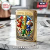 Gold-finish Zippo lighter featuring embossed FIFA 2026 World Cup logo, mascot characters, and soccer imagery.!