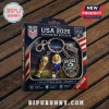 USA 2026 soccer keychain set featuring a gold trophy charm, eagle mascot, and USMNT shield in a themed display box.!