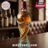 2026 FIFA World Cup glass trophy whiskey bottle with red wax seal on a wooden bar counter.!