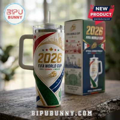 FIFA World Cup USA Canada Mexico Travel Handle Tumbler