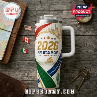 FIFA World Cup USA Canada Mexico Travel Handle Tumbler