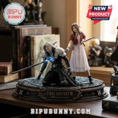 Final Fantasy VII Sephiroth and Aerith 30th Anniversary Sculpted Resin Diorama