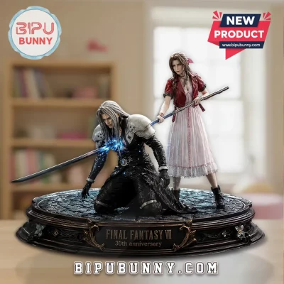 Final Fantasy VII Sephiroth and Aerith 30th Anniversary Sculpted Resin Diorama